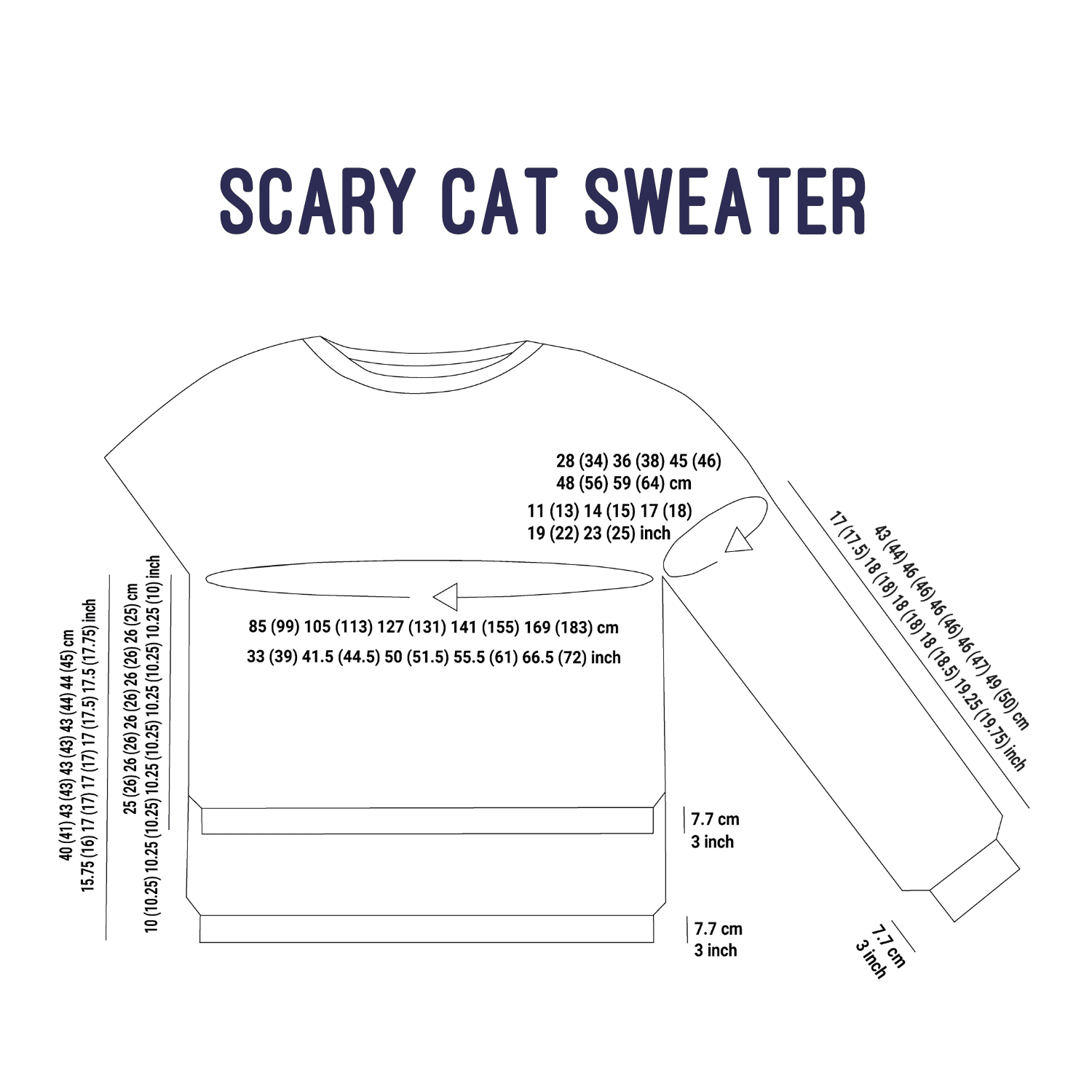 Scary Cat Sweater Skizze